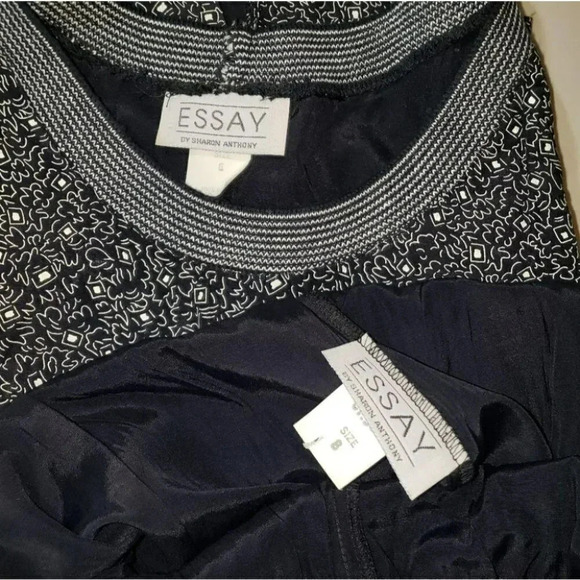 Essay vintage black‎ white print sleeveless top  & matching pants - Picture 5 of 6